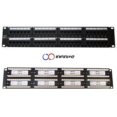 Patch panel cat categoria 5e 48 puertos infinite